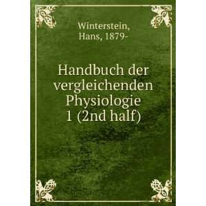   Physiologie. 1 (2nd half) Hans, 1879  Winterstein  Books