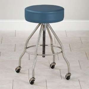   Stainless Steel Stool with Casters with Extra Wide Base for Stability