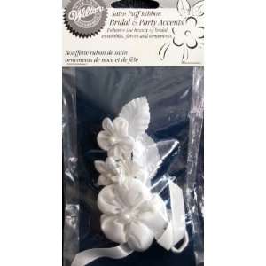  Wilton Bridal & Party Accents Satin Puff Ribbon Flowers 