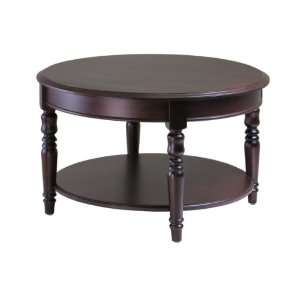  Winsome Furniture Whitman Round Coffee Table Carved Legs 