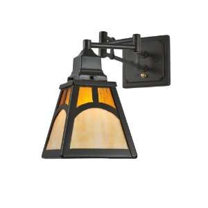  14W Mission Hill Top Swing Arm Wall Sconce