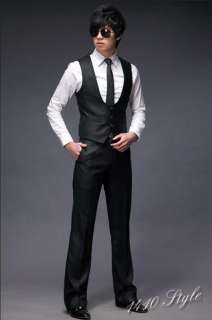 2011 NEW Korean Fashion Hot Slim Fit Suits Black 2815  