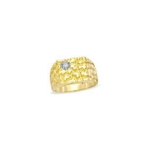  ZALES Mens Diamond Accent Nugget Ring in 10K Gold other 