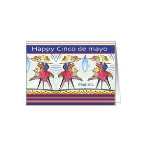  Madrina Happy Cinco de mayo Dark Blue Tango Dancers Card 