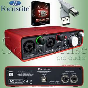Focusrite Scarlett 2i2 USB Audio Interface Plug In Suite 2 i2 EXTENDED 