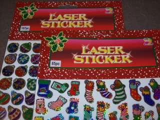 x1,2,3 Laser Sticker Set Christmas Snowman Scrapbook  