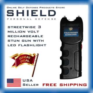   Touchdown 3 Million Volt Rechargeable Stun Gun with Led Flashlight