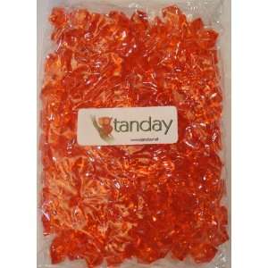   Pounds Red   Orange Acrylic Ice Rock Vase Filler Gems or Table Scatter