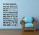 In This House Vinyl lettering wall art words quotes