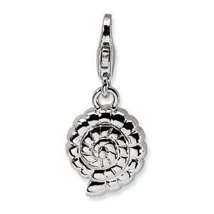   Amore La Vita Sterling Silver Shell Charm with Lobster Clasp Jewelry