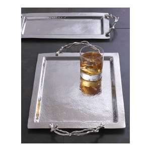  Michael Aram Lemonwood Silver Glass Tray, small