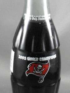 Coca Cola COKE Bottle BUCCANEERS 2002 WORLD CHAMPIONS  