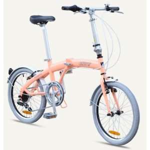 MIAMI Citizen Bike 20 6 speed Folding Bike with Steel Frame (Flamingo 