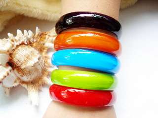 WHOLESALE 5PCS Mix Colors Lampwork Glass Bracelets FREE  