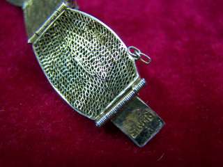 Chinese 1950s silver glass Bracelet g3077  