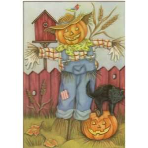  Elizabeth Ross   Scarecrow with Fence 24 x 36 Banner 
