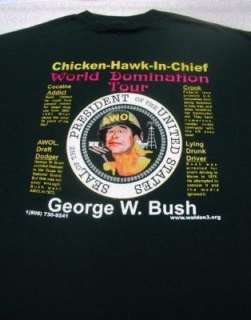GEORGE W.BUSH Chicken Hawk in Chief new XL T SHIRT  