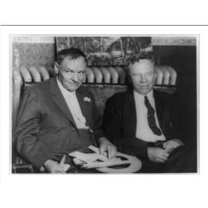   Print (L) Defending lawyer and judge of Scopes trial