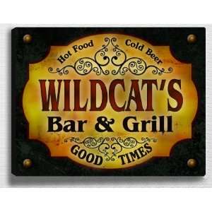  Wildcats Bar & Grill 14 x 11 Collectible Stretched 