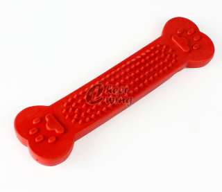 Plastic Bone Dog Chew Tooth Grinding Toy Red  
