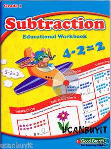 64pg Good Grades SUBTRACTION Homework Workbook Grade 1 NEW  