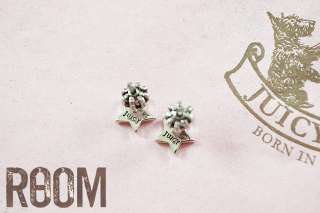 Juicy Couture pave Star Stud Earrings SILVER  