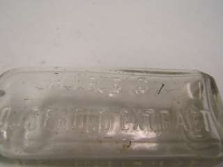Hires Extract for Home Use Glass Bottle vintage clear  