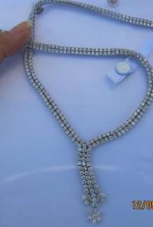 20.7ct F/VS Si Tennis Diamond Necklace 18k WG  