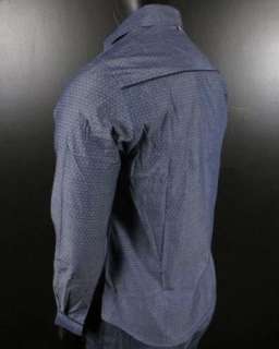 NEW JOHN LENNON English Laundry Shirt MIMI in Light Navy Blue JLW1384 