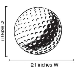 Vinyl Wall Decal Sticker Golfball  