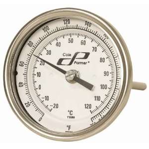   dual scale industrial bimetal thermometer;6L;range;0 250F/ 20 120C