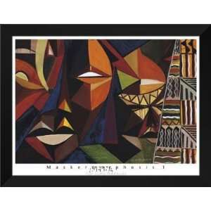  Olu Jimi Adeniyi FRAMED Art 28x36 Maskermorphosis 1 