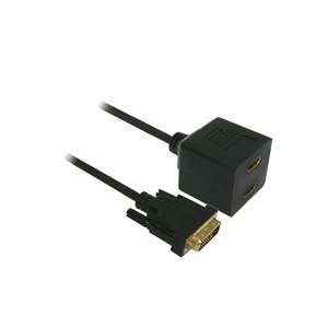   Dual Link DVI D Male to 2 x HDMI Female Cable Splitter Electronics