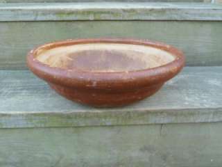 Antique Brown Large Wooden Dough/Mixing Bowl Primitive Serving Dish 