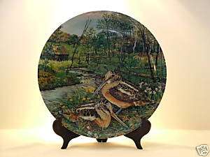 The Woodcock Edwin Knowles Collector Plate 1987  