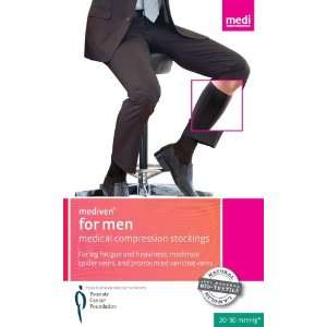  Mediven for Men Ribbed Knee High Extra Wide Calf 20 30mmHg 