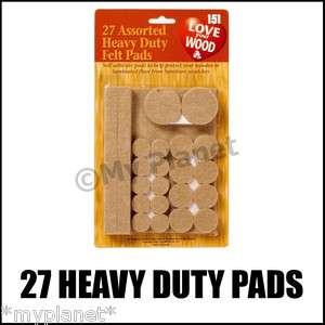 WOOD/WOODEN/LAMINATE FURNITURE FLOOR PROTECTOR STICKY FELT PADS 27 