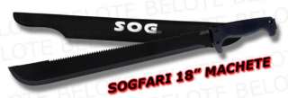 SOGfari 18 Machete Sawback + Nylon Sheath MC 02  