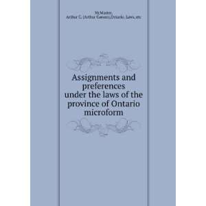  Assignments and preferences under the laws of the province 