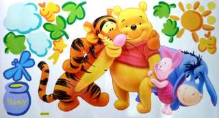 Cute Disney Winnie the Pooh bear & Friends Cartoon funny Wall Stickers