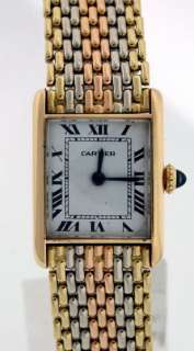 Cartier Tank 18k Tri Color Gold Ladies RARE Watch.  