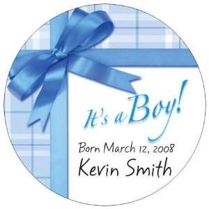 Baby Keepsake Its a Boy Gift Wrap Design Personalized Travel Candle 
