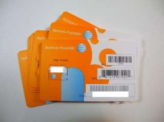 AT&T 3G Micro SIM Card, Iphone 4 SIM card, iPhone/iPad, ATT SIM, BRAND 