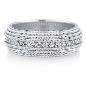    14K Diamond Wedding Band 6.5mm DEB40014K   Size 7.5 Jewelry