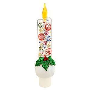  Candle With Snowflake Design Night Light