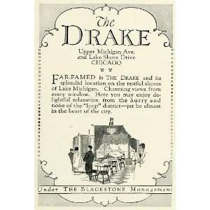 1925 Ad Drake Hotel Chicago Michigan Ave Lake Shore Drive Blackstone 