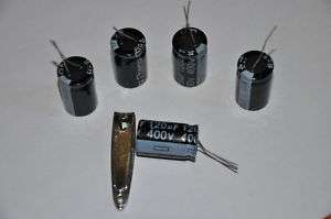 5x lot 400v 120uf capacitors lightly used A+ Condition  