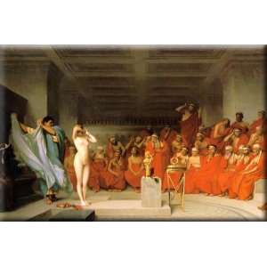Phryné before the Areopagus 16x11 Streched Canvas Art by Gerome, Jean 