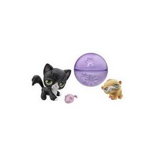 LITTLEST PET SHOP   Hamster & Longhair Cat with a Cute Rolling Hamster 