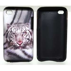  White Siberian Tiger Two Tone Soft Silicone Case and Hard 